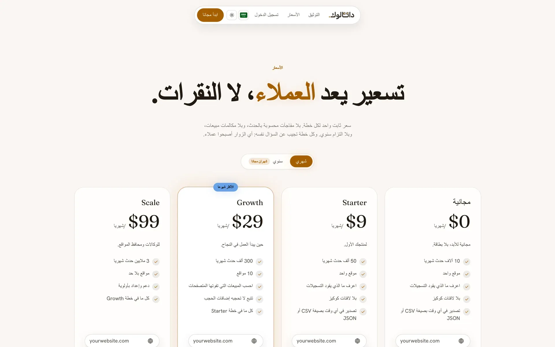 DataLook — Pricing in Arabic — all three dictionaries carry the same 1,133 keys.